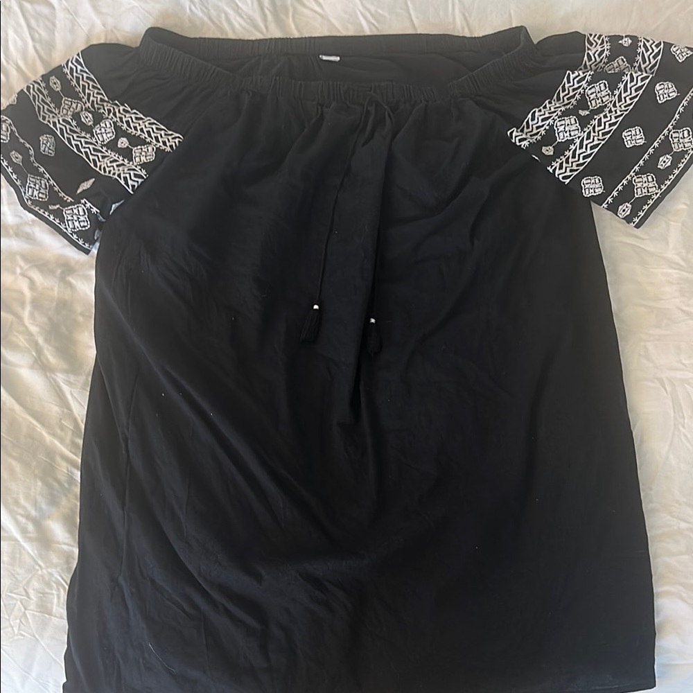 Old Navy Black Embellished Blouse Relaxed Fit
